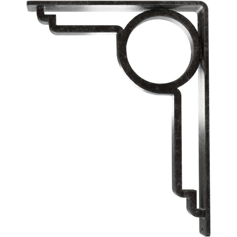 Support en fer forgé Maria, Argent antique, H 10 po x l 2 po x P 7,5 po