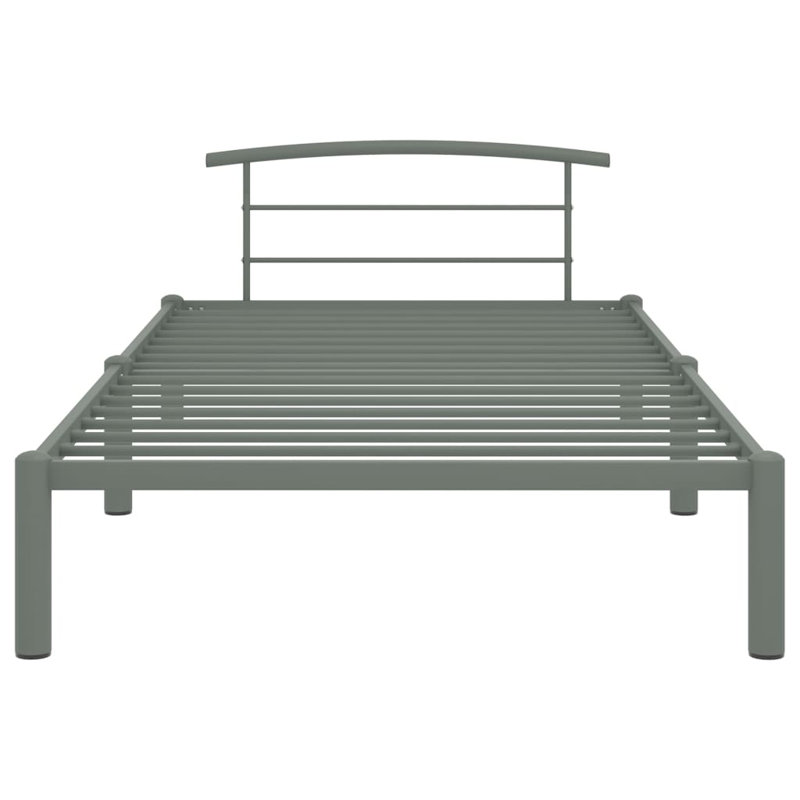Bishaan Solid Wood Bed, Grey, 63cm H x 100cm W x 200cm L