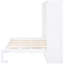 Lit blanc double, parfait pour les chambres d'amis et les bureaux à domicile, support de matelas flexible, construction avec lit mural à double système de pistons, gymnases Space Furniture, confortables lattes absorbantes, facile-131457260