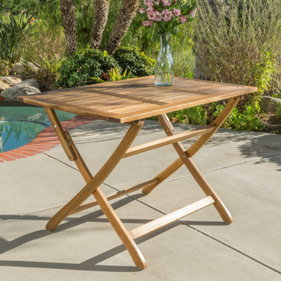 Table pliante 43,5 po - pliable à l'eau, prête pour l'extérieur, pour les espaces
