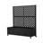 Metal Planter Box with Trellis and Wheels-875720063