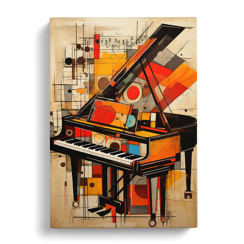 Piano Constructivism - No Frame Print, 50cm H x 35cm W x 3cm D