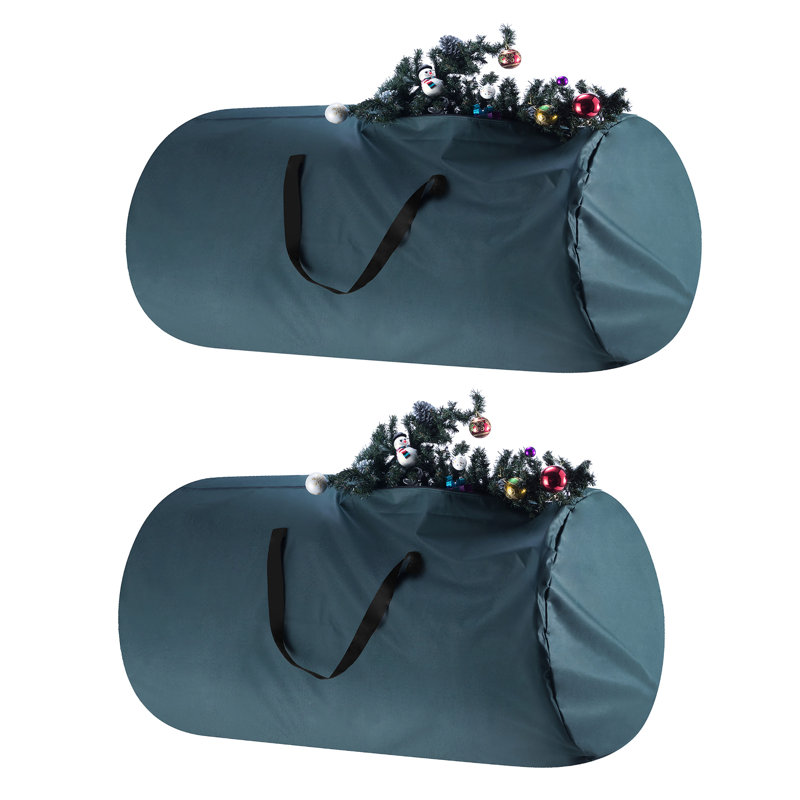 Christmas Tree Storage Bags- 2- For 7.5-16 Ft Artificial Trees-Premium Canvas-Protect Holiday Decorations, Inflatables by Tiny Tim Totes