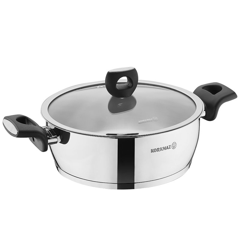 Korkmaz Nora 10 Quarts Stainless Steel (18/10) Dutch Oven
