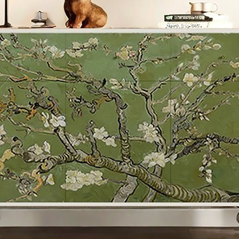 Armoire de rangement multifonctionnelle, Blanc/vert