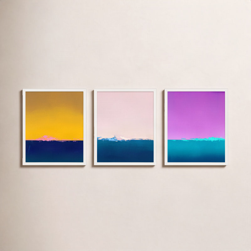 Horizon Print by Lee Lessem, White, 38" H x 30" W x 1.25" D