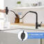 Robinet de cuisine à un trou avec bec pivotant et robinets d'évier de cuisine à poignée simple Robinets de cuve de cuisine en acier inoxydable avec valve-121640750