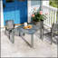 Table d'extérieur extensible avec cadre en aluminium, réglable pour 6 à 8 personnes, mobilier de jardin durable et élégant