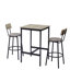 Table de bar avec siège en polyuréthane gris, pour un soutien optimal, un confort accru et une grande durabilité.