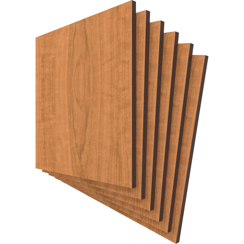 Planches en bois, Cerisier, H 11,75 po x l 11,75 po x P 0,38 po