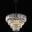Lustre en cristal noir 23 lumières de luxe moderne 23 po pour le salon, la salle à manger et la chambre à coucher-46523454