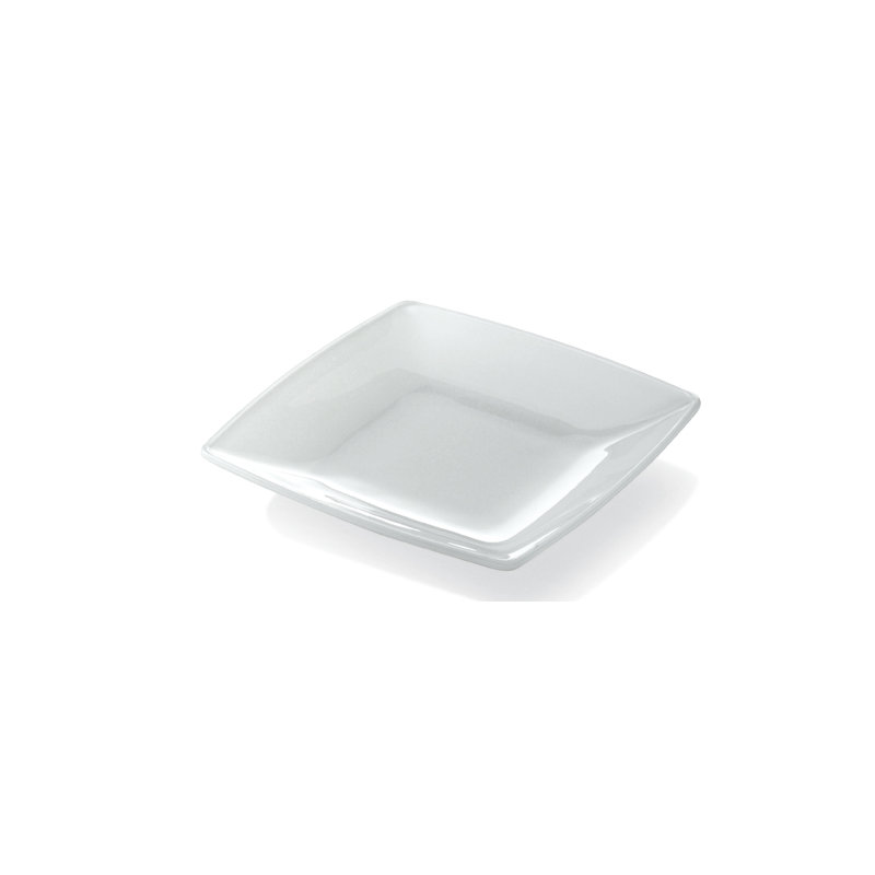 Assiette en verre 6 po Carnaby, Blanc