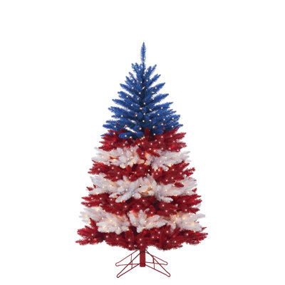 Matthias Lighted Artificial Pine Christmas Tree