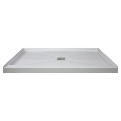 FL6034C-39 Linear Shower Base with Center Drain, Gray