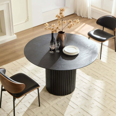 MDF Dining Table For Dining Room Round Dinner Tables Mid-Century Modern Table