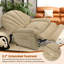  Fauteuil inclinable à bascule pivotant à deux moteurs pour le salon, fauteuil inclinable surdimensionné sans accoudoirs à bascule en forme de coquillage, coussin moelleux en tissu épais, doux et confortable, beige-129176150