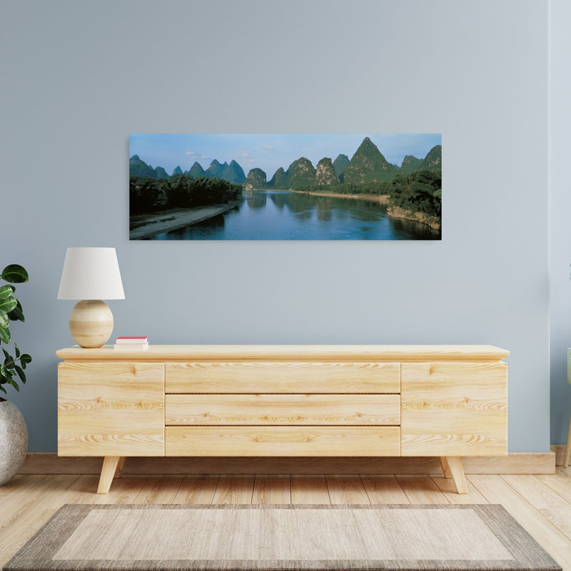 «Guilin Guanxi China Peaceful Serene Abstract Forest Landscape», art mural, H 16 po x l 48 po