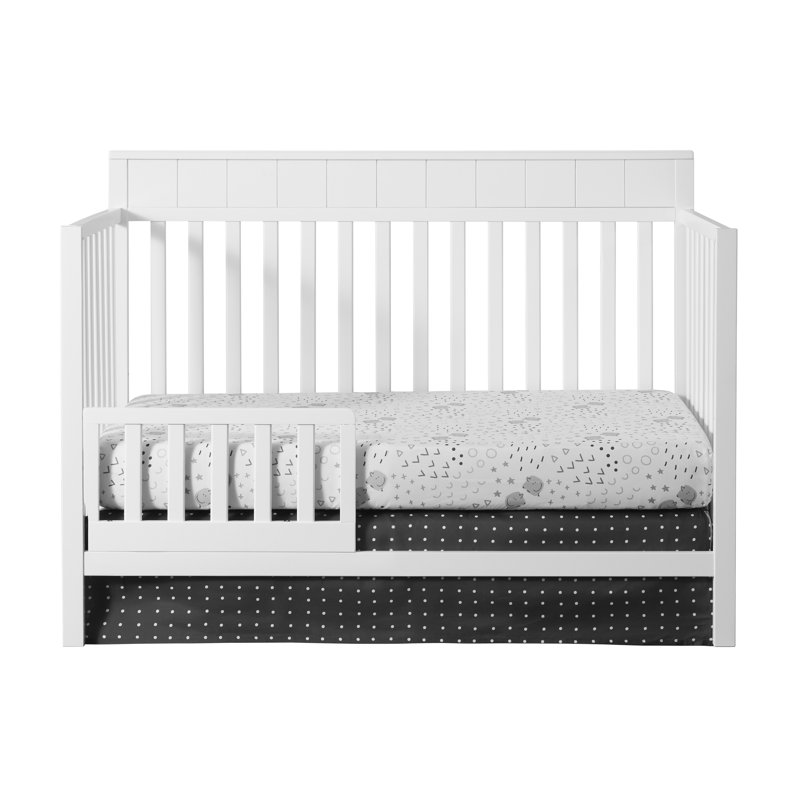 Snow White Painted Wooden Toddler Bed Guard Rail