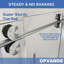 56 à 60 po X P 66 po H Porte de baignoire coulissante simple sans cadre avec Verre trempé transparent-111180570