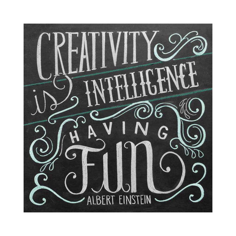 Creativity Is Intelligence Having Fun, Wrapped Canvas, 30.48 cm H x 30.48 cm W