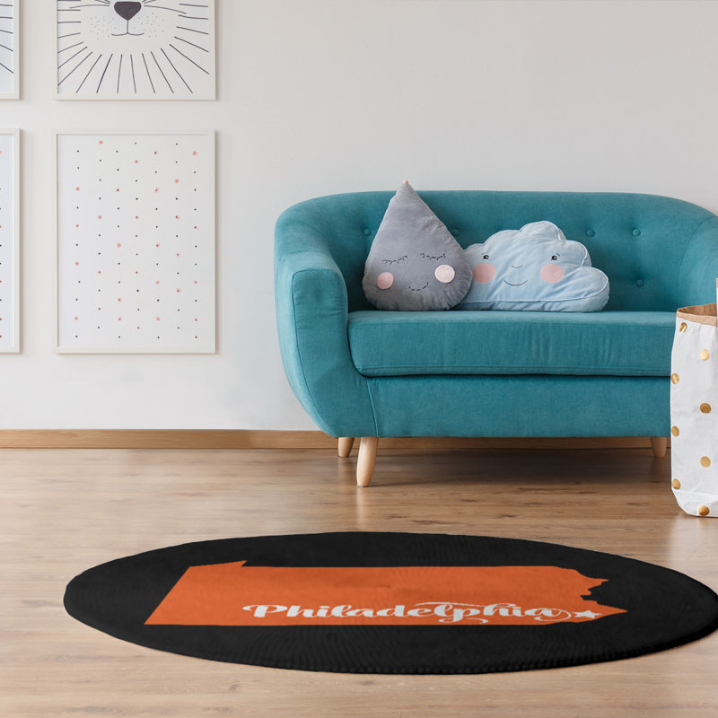 Chenille Indoor Rug, Round 5'
