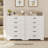 5 drawer dresser with Three-sided Guardrails for Display