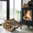 Large Capacity Firewood Log Holder - Sturdy Steel, Non-Tipping Design, Rust Resistant, Indoor/Outdoor Use