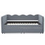 Lit de jour en vichy double avec deux tiroirs de rangement, port USB et adorable tissu en forme de vague-1289873617-1289873622