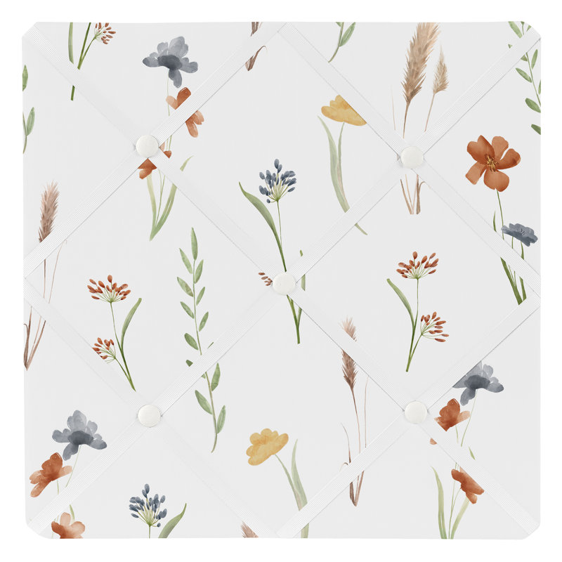 Tableau mémo mural aquarelle floral vert sauge