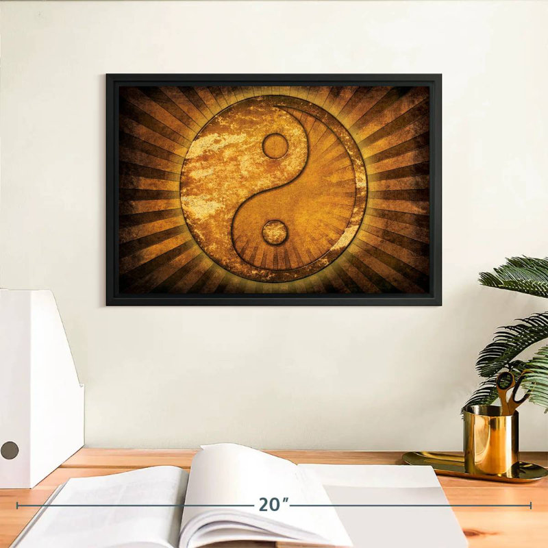 Kerrick Sun Rays Yin Yang, H 9 po x l 13 po