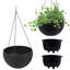 Jardinières à grande capacité à arrosage automatique en rotin avec indicateur de niveau d'eau pour l'intérieur et le balcon