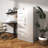 Metal Storage Vertical Filing Cabinet with Lock, Steel File Locker with 4 Drawers and 1 door for School, Living Room, Bedroom, Office (White)