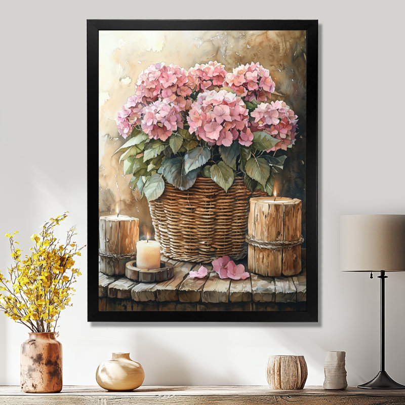 Hockett - impressions murales florales, Noir, noir, noir, noir, H 20 po x l 12 po, Reproduction encadrée sans passe-partout