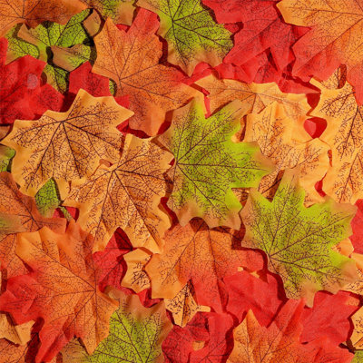 Feuilles d'automne, fausses décorations d'automne pour la maison, décor d'automne, feuille d'érable, 3,15 pouces pour Halloween