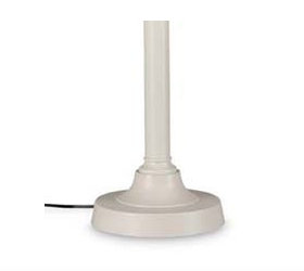 Delois 60'' Traditional Floor Lamp, White, Linen Canvas