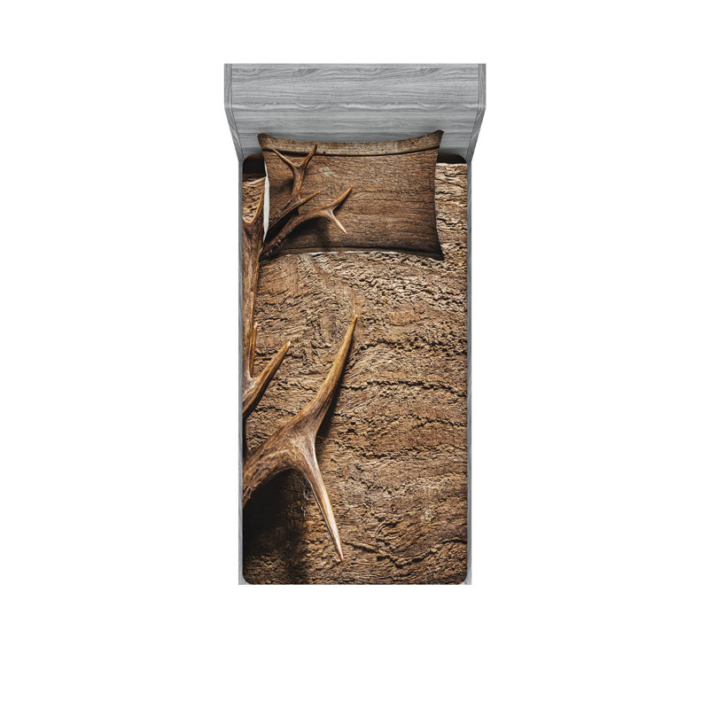 Drap-housse et taie décorative Ambesonne, Ensemble de draps pour lit simple + 3 pièces supp