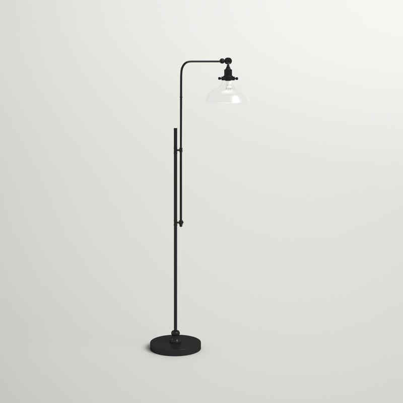 Nico 55.88'' Flat Black Task Floor Lamp