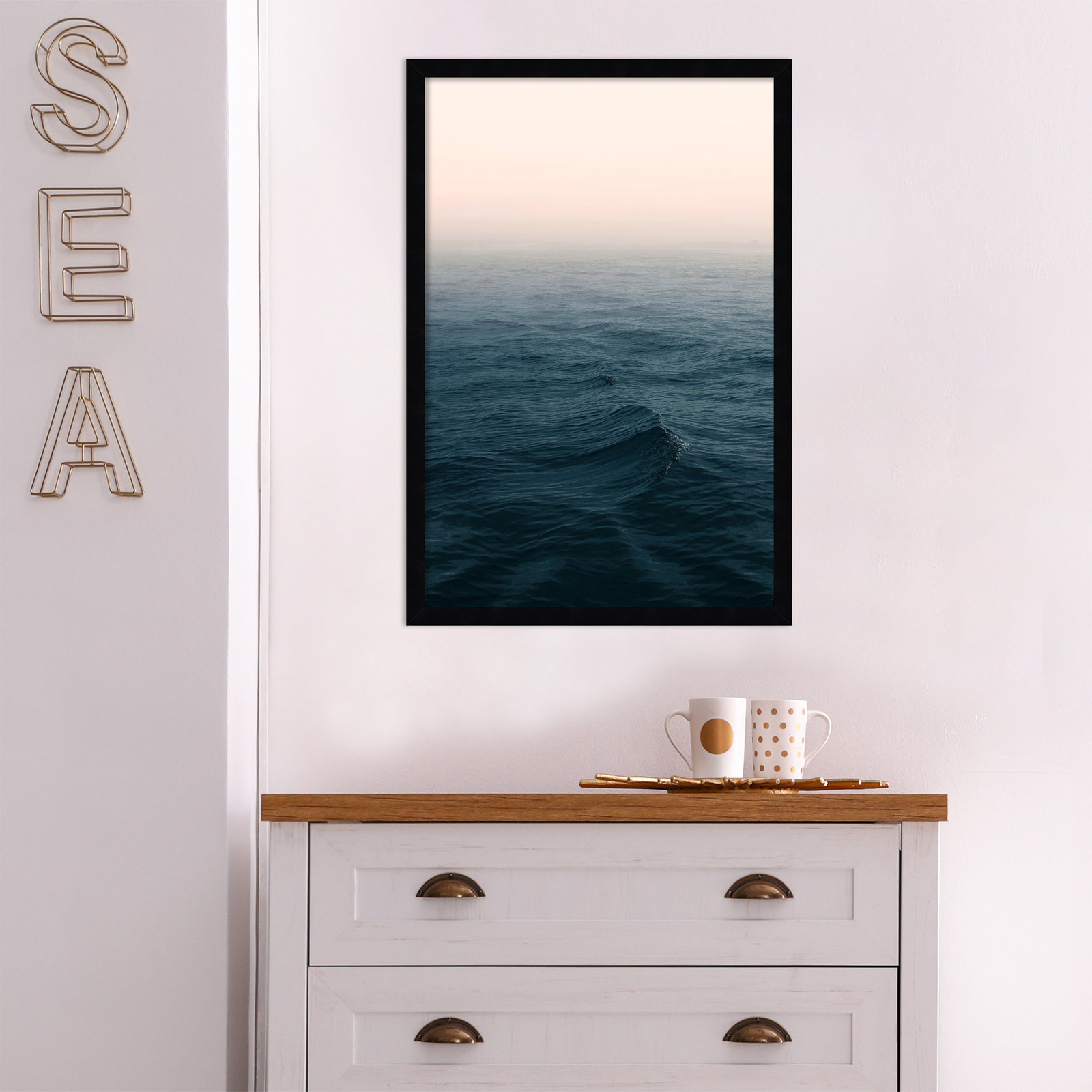 Ocean by Ian Winstanley, Black, 17" W x 25" H