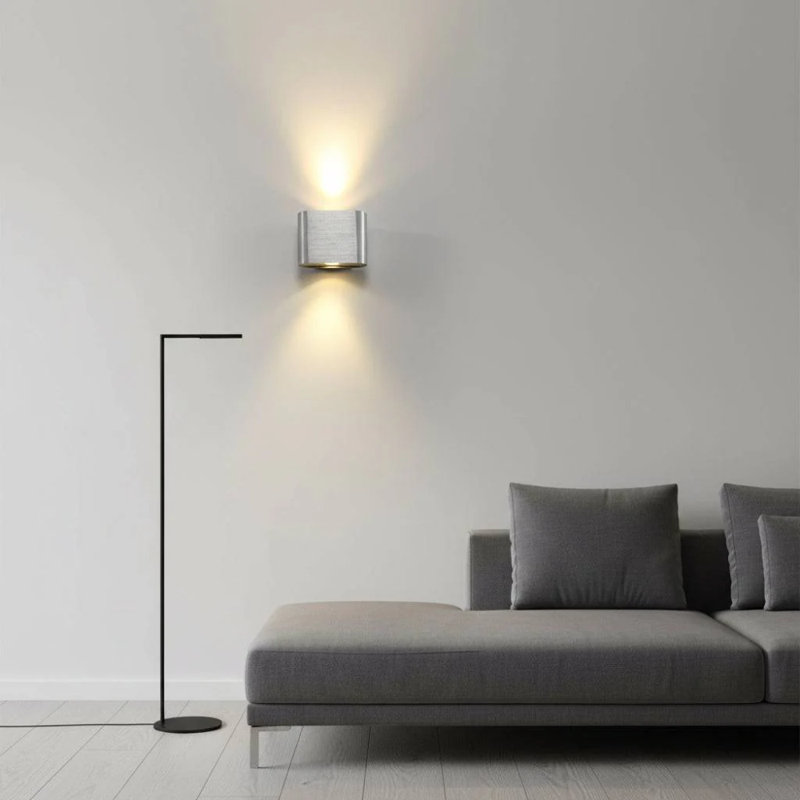 UltraBeam Brushed Aluminium Up and Down Indoor LED Wall Light 2 Watt LED 140 Lumens