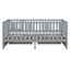 Lit de jour simple en bois massif de style cloisonné polyvalent et peu encombrant