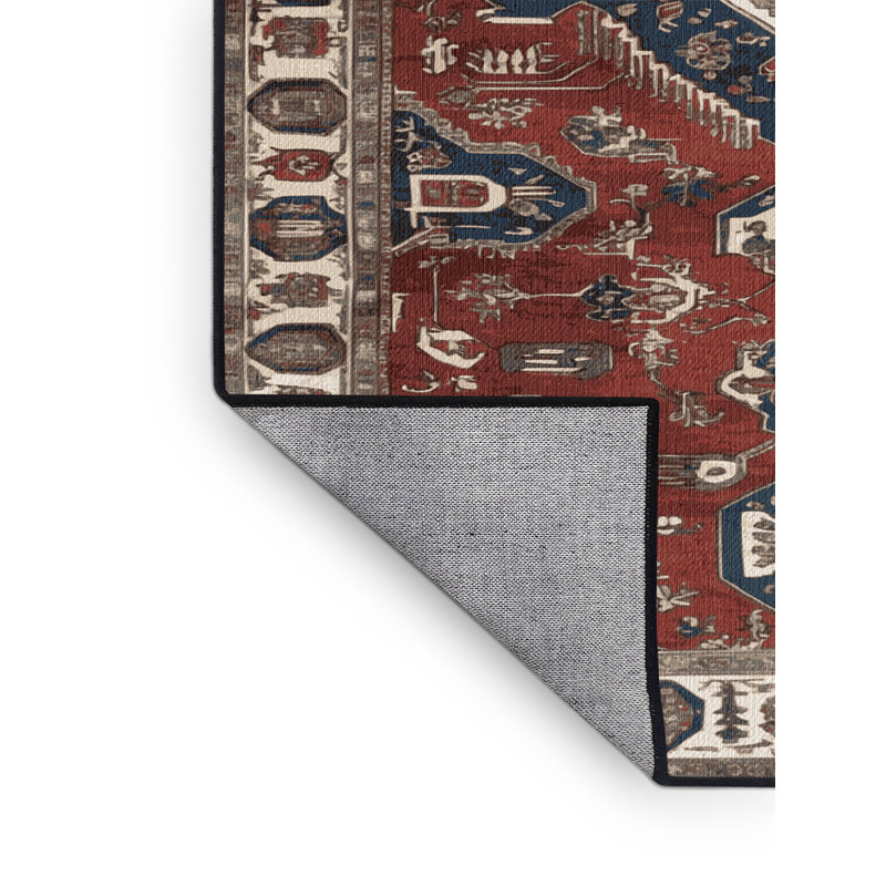 Tapis brun lavable à la machine, Rond 3 pi