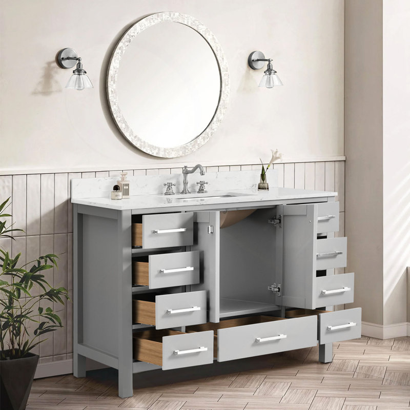 Meuble-lavabo autoportant 48 po avec comptoir 48 po