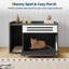 Cat Litter Box Enclosure with Ventilated Panel Hidden Litter Box Furniture with Drop Down Door, Indoor Cat House