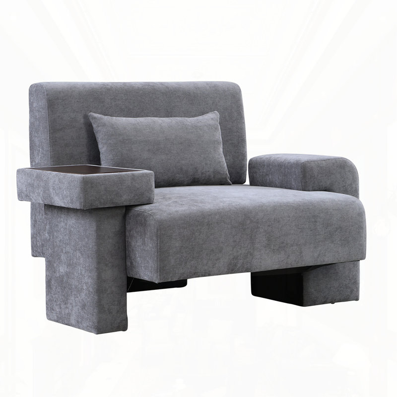 Fauteuil surdimensionné de 48 po de largeur, Gris