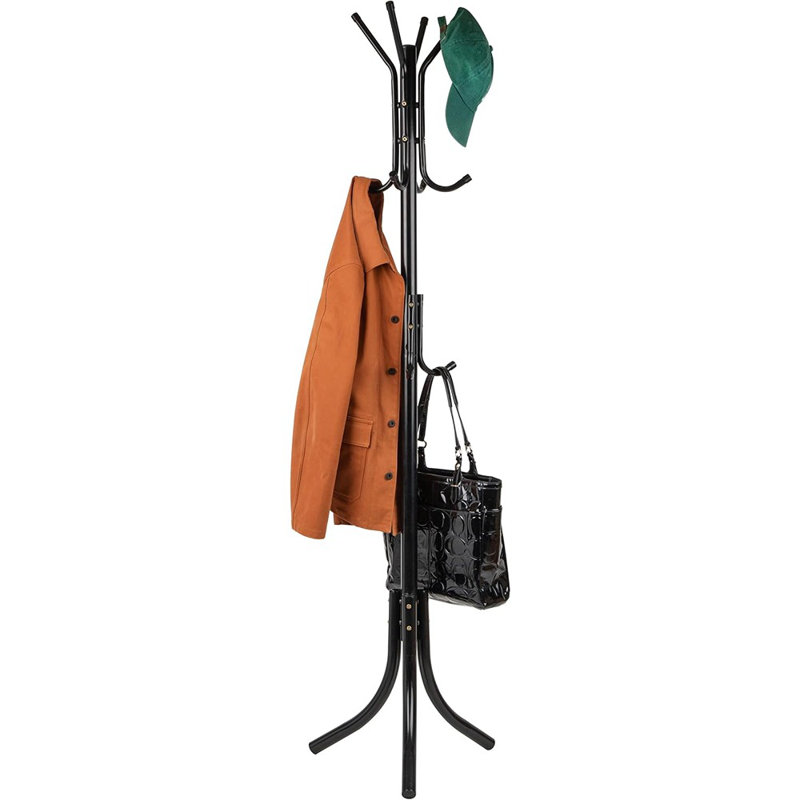 Portemanteau, organisateur multi-niveaux pour le bureau et le vestibule, métal, noir