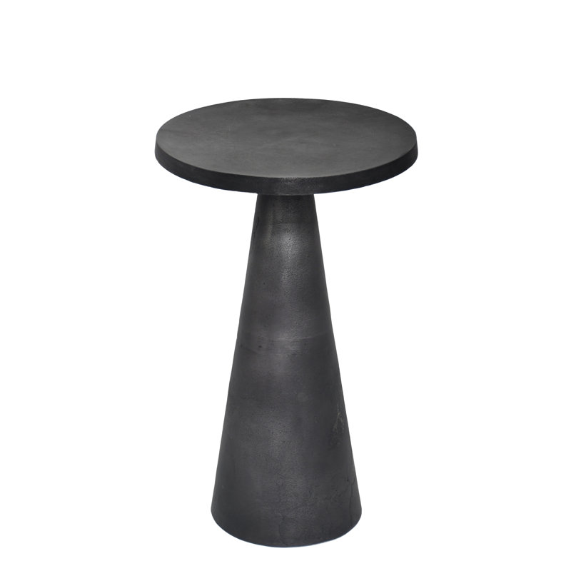 Table d'appoint en métal - Table d'appoint conique moderne, Noir