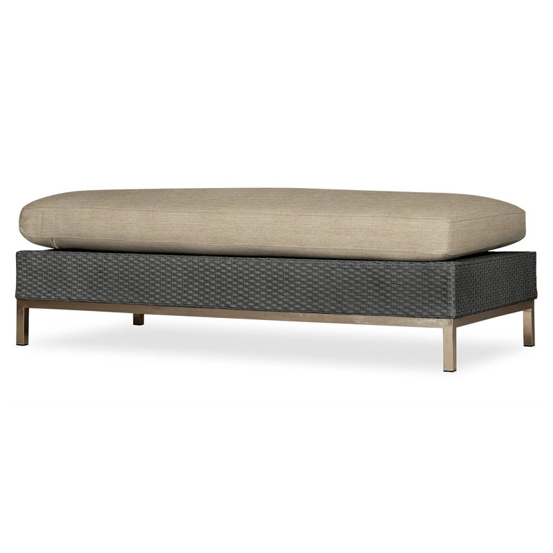 Elements Outdoor Ottoman, Demo Skyway, Hickory
