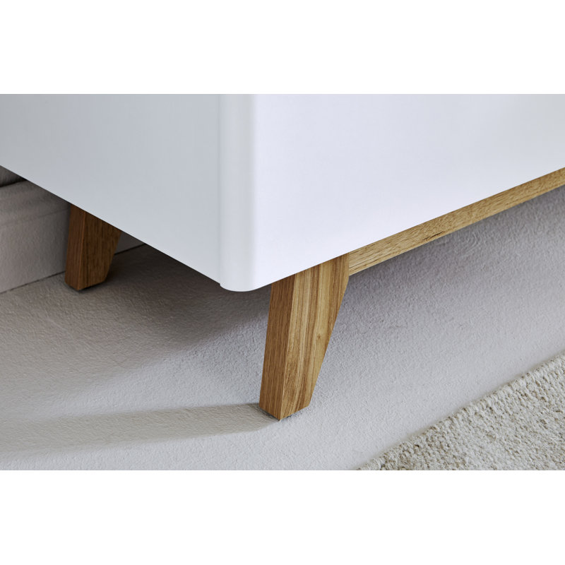 Buffet à 3 tiroirs de 62,99 po de largeur, Blanc / chêne