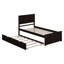 Lit plateforme avec lit gigogne-1033058906