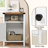 3 Piece Upholstered Bedroom Set,Bed Frame With Set Of 2 Nightstands-550034157-550034154